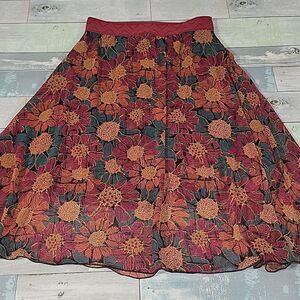 LuLaRoe Floral Skirt sz X-Small